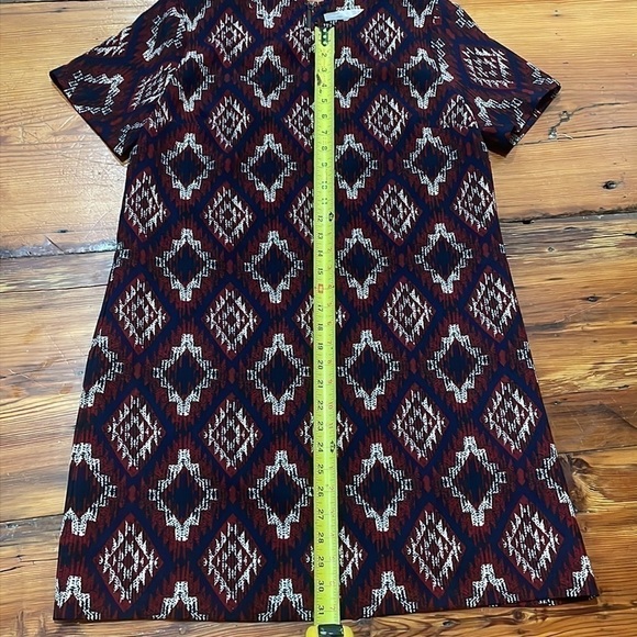 Love 21 red and navy diamond office work dress size large - Picture 7 of 7